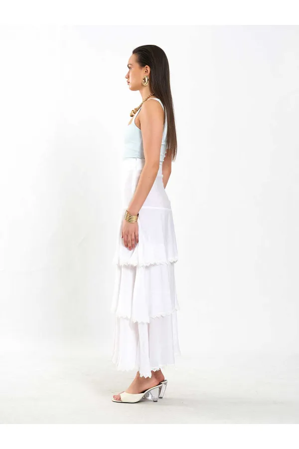 041040 Layered Ruffled Skirt