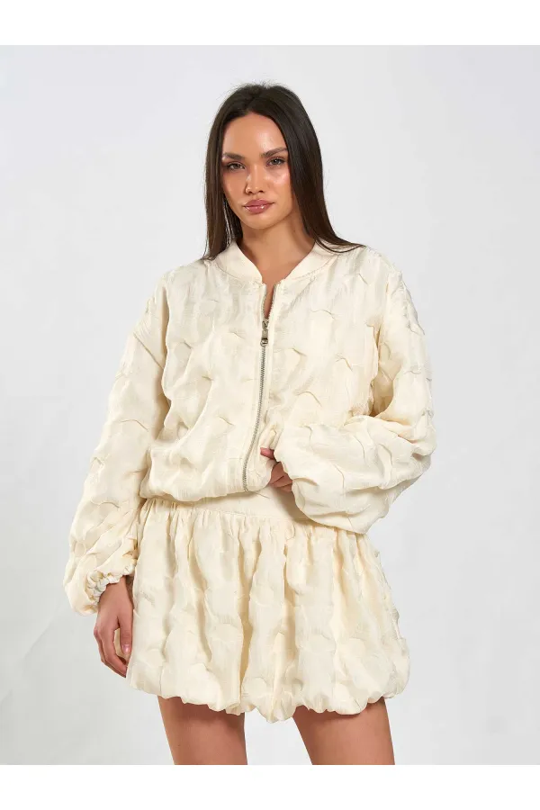 160893 Bomber Fermuarlı Ceket