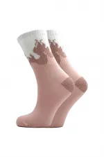 Kadın Çok Renkli Desenli Pamuklu Soket Çorap 6'Lı Paket