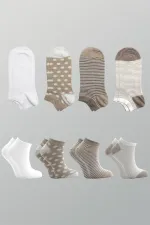 Chaussettes courtes en coton pour femmes, colorées, lot de 4