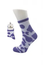 Lot de 4 paires de chaussettes de tennis colorées en coton pour femmes, motif vache, style universitaire