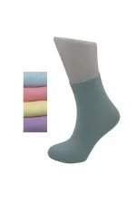 Chaussettes de tennis multicolores en coton pour femmes, lot de 4