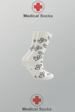 Kadın Diyabetik Lastiksiz Şeker Çorabı Sıkmayan Pamuklu Soket Çorap Renkli 4'Lü Paket