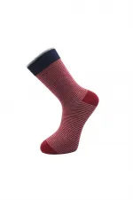 Men's Multicolored Ankle Socks, Long Striped Pattern, Seamless, 6-Pack
