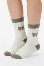 Women's Lambswool Wool Thick Winter Ankle Socks, 4-Pack