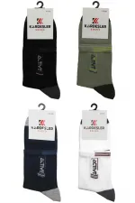 Chaussettes mi-longues multicolores en coton pour homme, lot de 4