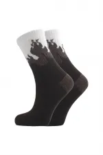 Kadın Çok Renkli Desenli Pamuklu Soket Çorap 6'Lı Paket