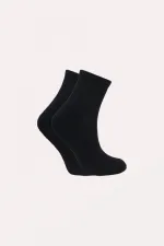 Kadın Pamuklu Yarım Konç Tenis Kolej Taban Altı Havlu Çorap Çok Renkli 4'Lü Paket