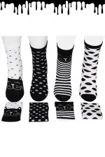 Chaussettes enfant à motifs variés, colorées, lot de 4
