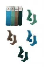 Chaussettes d'hiver épaisses et colorées en coton éponge imprimé silicone pour femme, lot de 4