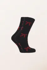 Chaussettes courtes en coton à motifs pour femmes, multicolores, lot de 4