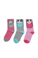 Çoçuk Çok Desenli Soket Çorap Renkli 6'Lı Paket