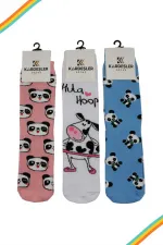 Unisex Colorful Cartoon Patterned Ankle Socks, 3-Pack