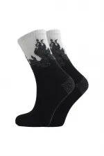 Kadın Çok Renkli Desenli Pamuklu Soket Çorap 6'Lı Paket