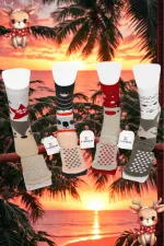 Çoçuk Havlu Çok Desenli Soket Çorap Renkli 4'Lü Paket