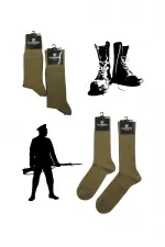 Men's Military Seamless Summer Socks, 4-Pack / Khaki