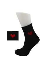 Chaussettes mi-mollet colorées en coton à motif cœur pour femme, lot de 6