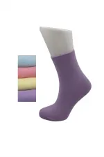Chaussettes de tennis multicolores en coton pour femmes, lot de 4