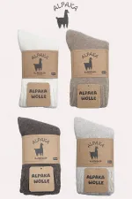 Chaussettes d'hiver épaisses en laine d'alpaga pour femme, lot de 4