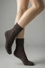 Chaussettes courtes en laine d'agneau bouclée pour femme, lot de 6