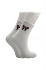 Chaussettes courtes en coton pour femme, motif à cercles, multicolores, lot de 4