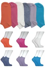 Chaussettes courtes en coton pour femmes, multicolores, lot de 6