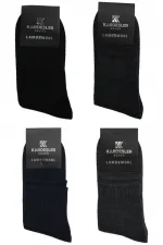 Men's Lambswool Wool Winter Multicolored Ankle Socks, 4-Pack