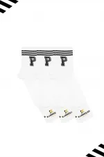 Unisex P-shaped Tennis Socks (Letter Socks) 3-Pack