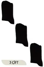 Unisex Tennis College Socks Black 3-Pack