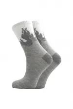 Kadın Çok Renkli Desenli Pamuklu Soket Çorap 6'Lı Paket