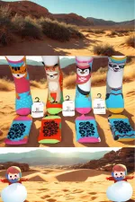 Serviette pour enfants, chaussettes courtes à motifs variés, colorées, lot de 4