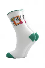 Chaussettes courtes colorées en coton à motifs pour femmes, lot de 3