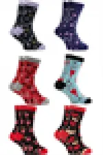 Coffret cadeau Dear comprenant 6 paires de chaussettes aux motifs différents