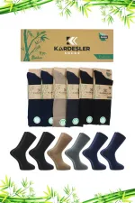 Men's Bamboo Sock Long Assortment Seamless 6-Pack Premium Boxed