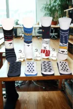 Çoçuk Havlu Çok Desenli Soket Çorap Renkli 4'Lü Paket