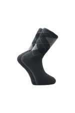 Men's Terry Cloth Diabetic Cotton Winter Thick Socks, Multicolored Thermal, 4-Pack