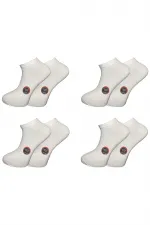 Bottines blanches unisexes en coton sans couture, lot de 4