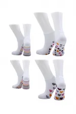 Pantoufles colorées en coton pour femmes, lot de 4