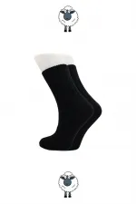 Kadın Lambswool Yün Kışlık Çok Renkli Yarım Konç Çorap 6'Lı Paket