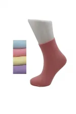 Chaussettes de tennis multicolores en coton pour femmes, lot de 4