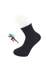 Men's Half-Length Tennis College Multicolored Cotton Plain Socks, 4-Pack