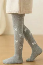 Kız Çoçuk Pamuklu Külotlu Çorap Desenli