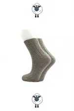 Kadın Lambswool Yün Kışlık Çok Renkli Yarım Konç Çorap 6'Lı Paket