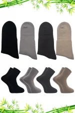 Men's Bamboo Winter Thick Ankle Socks, Multicolored, Seamless, 4-Pack