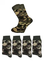 Men's Camouflage Military Pattern Cotton Ankle Socks, 4-Pack