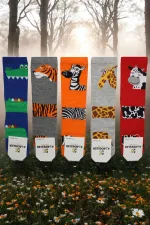 Çoçuk Çok Desenli Soket Çorap Renkli 5'Li Paket