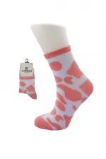 Lot de 4 paires de chaussettes de tennis colorées en coton pour femmes, motif vache, style universitaire