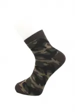 Men's Ankle Socks, Camouflage Military Pattern, Cotton, 4-Pack