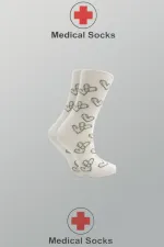 Kadın Diyabetik Lastiksiz Şeker Çorabı Sıkmayan Pamuklu Soket Çorap Renkli 4'Lü Paket