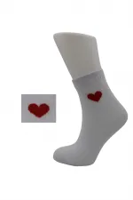 Chaussettes mi-mollet colorées en coton à motif cœur pour femme, lot de 6
